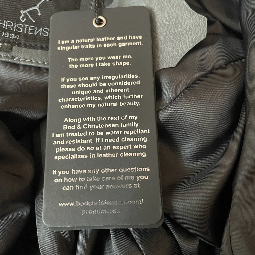 Genuine Leather Moto Jacket With Detachable Hood from BOD & CHRISTENSEN - Picture 11 of 12